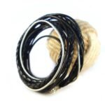 Multi Strings 3 Wrap Leather Bracelets 55 cm length with Magnetic Closure