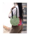 Green Crochet Shoulder Bag Green