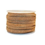 4mm Suede Flat Leather Cord, Tan