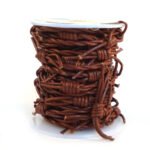 1.5mm Leather Barbed Wire Cords, Rust