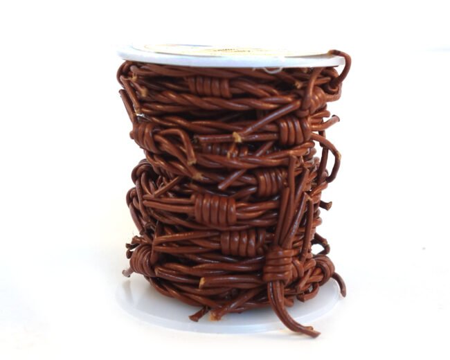 1.5mm Leather Barbed Wire Cords, Rust