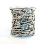1.5mm Leather Barbed Wire Cords, Metallic Steel Grey