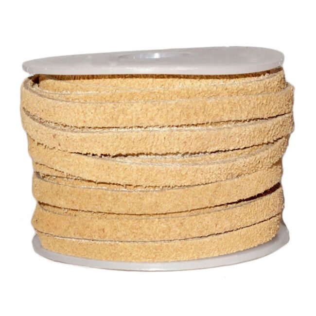 4mm Suede Flat Leather Cord, Marigold