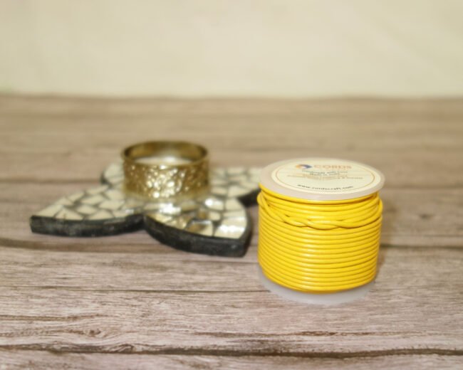 Round Leather Cords, Yellow