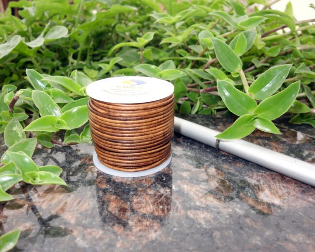 Round Leather Cords, Vintage Saddle
