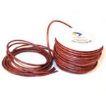 2mm Round Leather Cords, Natural Brown Distress