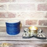 Round Leather Cords, Vintage Ink Blue