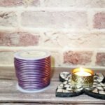 Round Leather Cords, Metallic Lavender