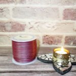 Round Leather Cords, Metallic Mauve