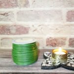 Round Leather Cords, Metallic Spring